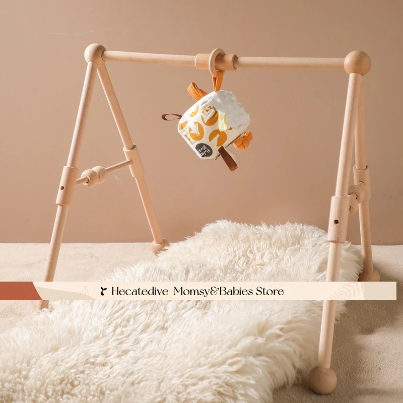 【Giocattolo per bambini】 Giocattolo da presa sensoriale per bambini Cubo sonaglio lenitivo Palla tattile Appendiabiti per passeggino in tessuto Addestramento infantile