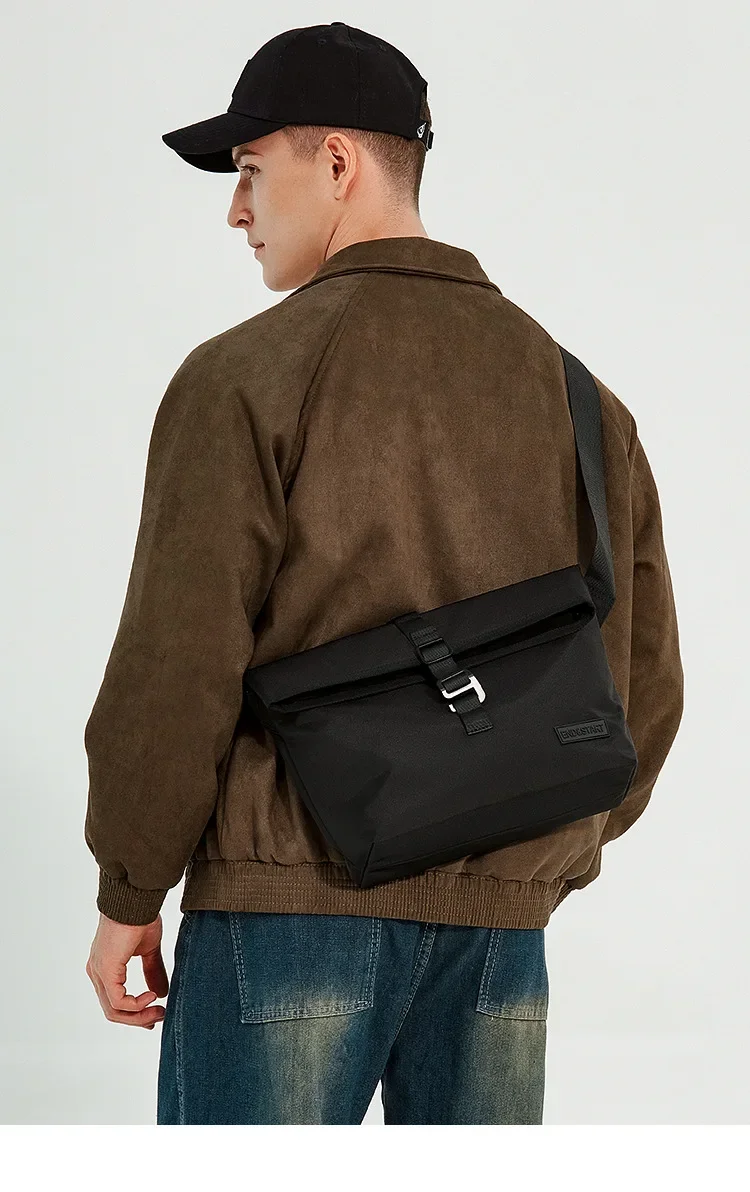 حقيبة ظهر كروس للرجال يابانية حقيبة كتف للرجال النسخة الكورية مقاومة للماء من قماش أكسفورد حقيبة سفر حقيبة ساعي عادية #5