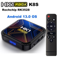 HK1 RBOX K8S Android 13 TV BOX Rockchip RK3528 2.4G 5G WIFI BT 4.0 8K HDR 3D 64GB 32GB 16GB