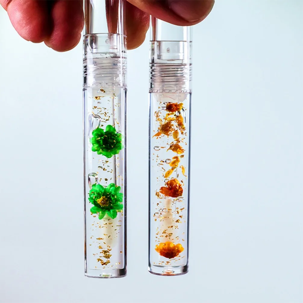 Huile à lèvres vegan à la fleur de marguerite, brillant transparent hydratant pour les lèvres sèches, marque privée, logo personnalisé, maquillage en gros, nourrit les lèvres, cosmétiques