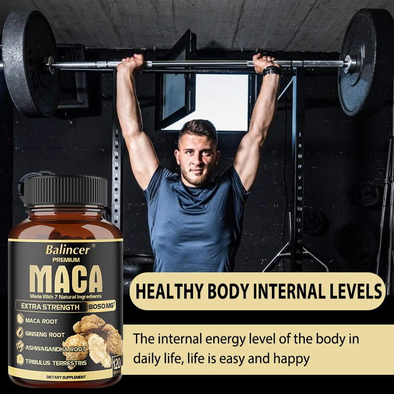 كبسولات جذر الماكا 7 في 1 - مع اشواغاندا، الجينسنغ، شلاجيت والفلفل الأسود، مكمل للطاقة الطبيعية، يدمج العضلات والمزاج #2