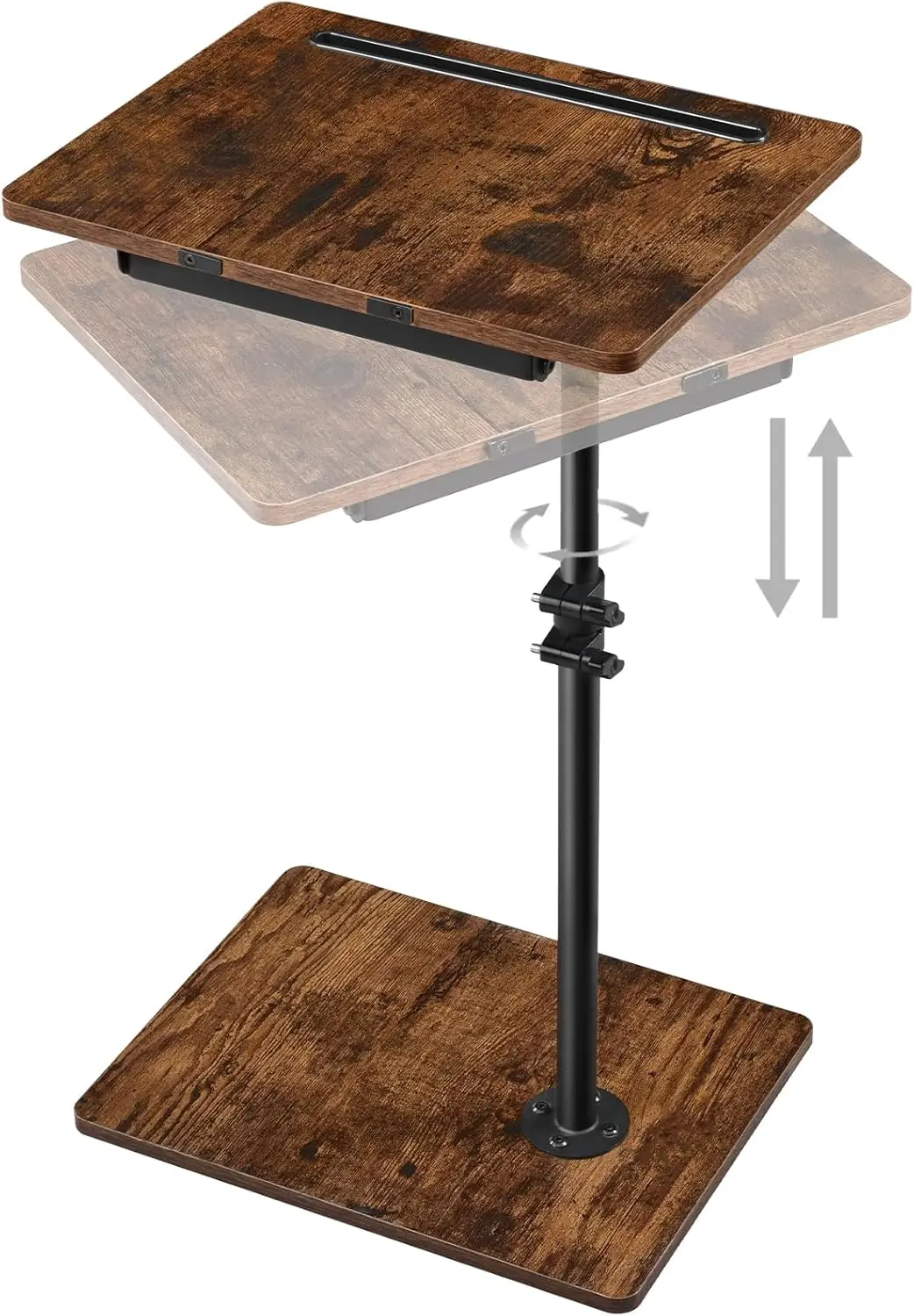 

Поворотный поднос для дивана с регулируемой высотой, C-образный поднос для телевизора для еды, кабинета, ванной комнаты