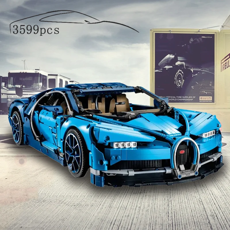 Building blocks set Builder children's toys Children's gift Brick high-tech car kit 1:8 Bugatti Dragon Lamborghini model