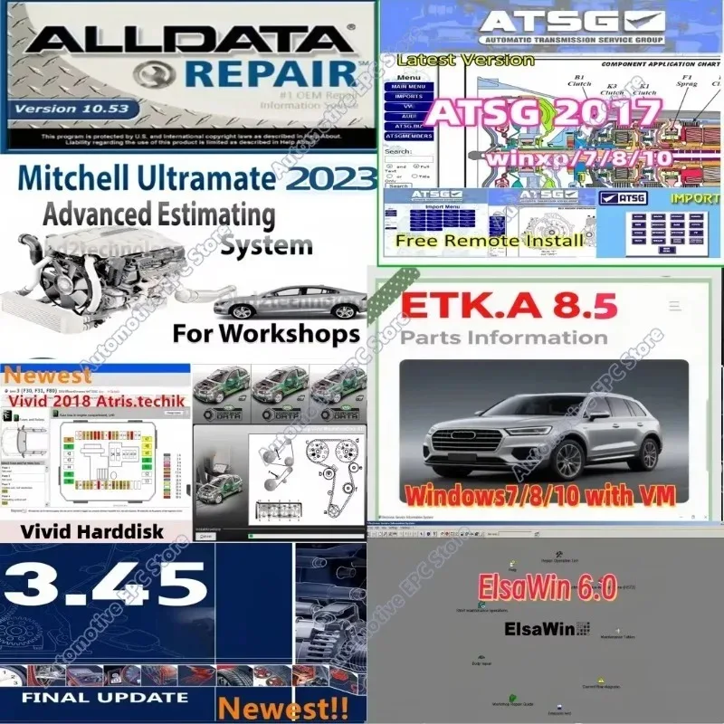 2026 7 in 1 VIVID HAYNES PRO 2018.1 Alldata 10.53 Autodata 3.45 Mitchell Ultramate 2023 elsawin 6.0 etka 8.5 Atsg 2017 software