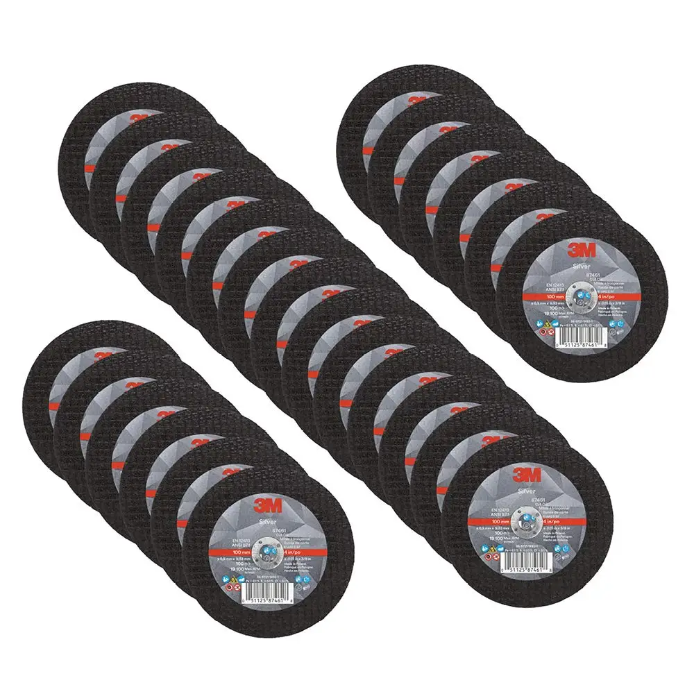 

4 in x .035 in x 3/8 in Cut-Off Wheel, 25-Pack, for Stainless & Mild Steel, Fast & Cool Cutting