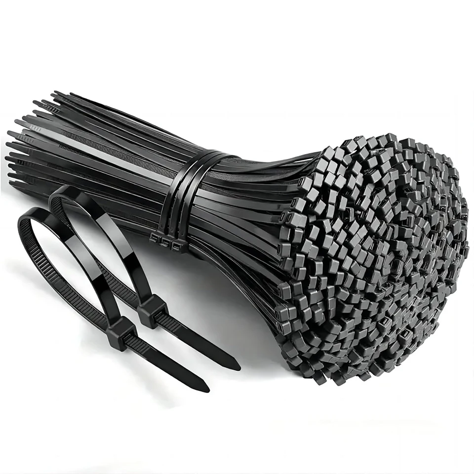 200/400PCS Black Nylon Cable Ties Self Locking Zip Ties Heavy Duty Wire Straps Strong Binding Outdoor Indoor Use