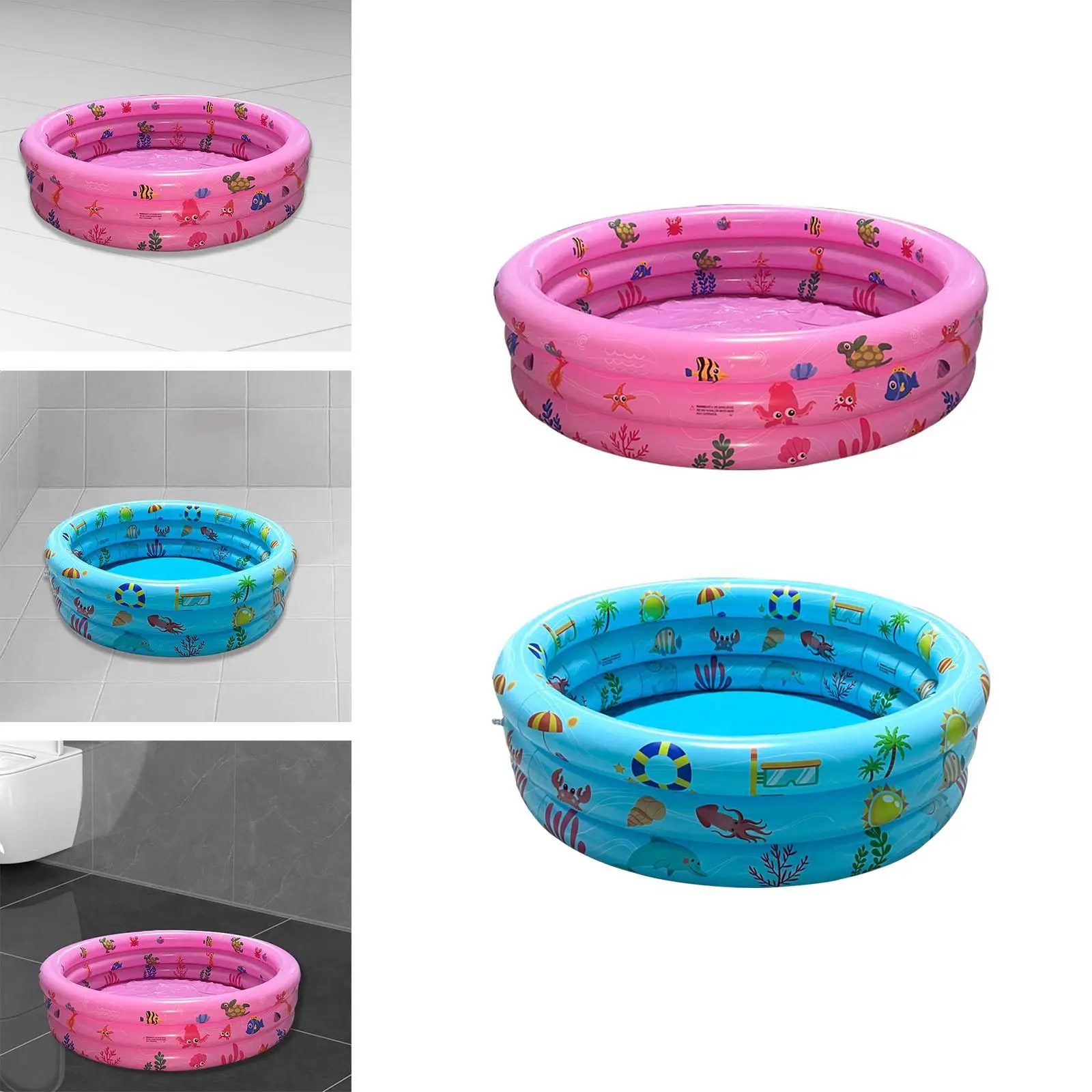 어린이용 팽창식 수영장 라운드 워터 게임, PVC 어린이 플로팅 패들링 수영장, 야외 해변 발코니 실내 여름 재미