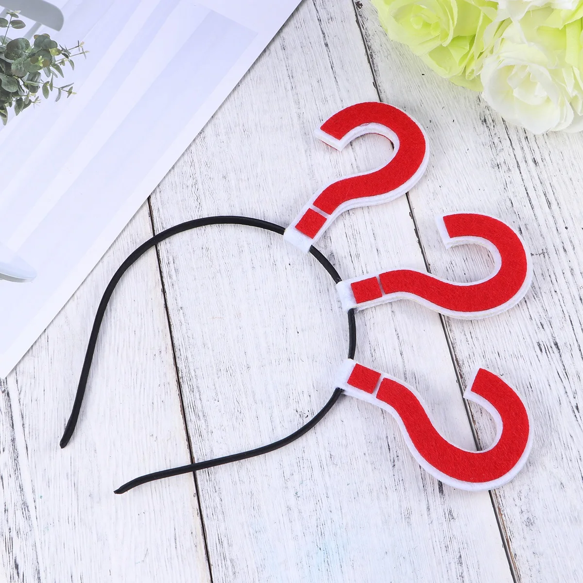 

Red Question Mark Head Hoop Girls Hair Accessories Novelty Headbands Funny Yoga Women Party Toddler Teen Adult