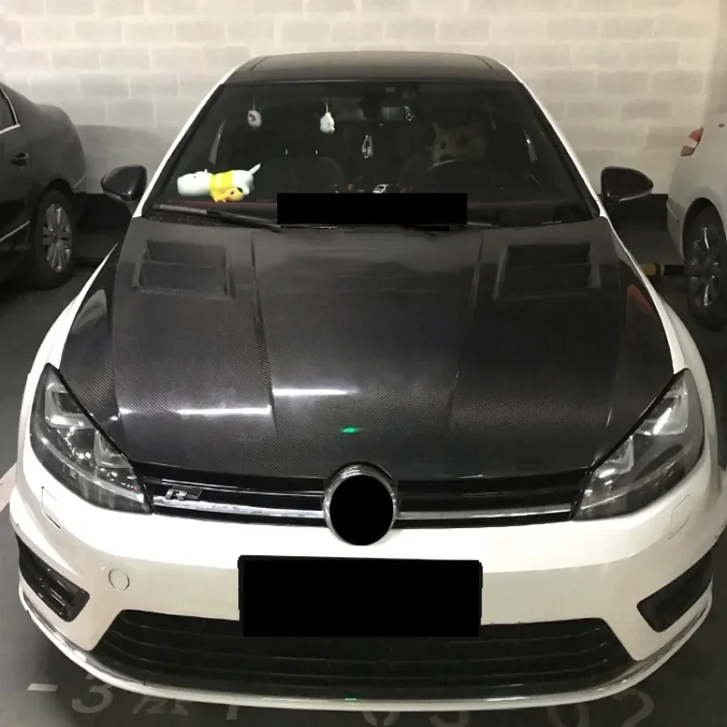 Carbon Fiber Hood Bonnet Engine Cover for Volkswagen Golf 7 7.5 Rline GTI High gloss Car Accessories