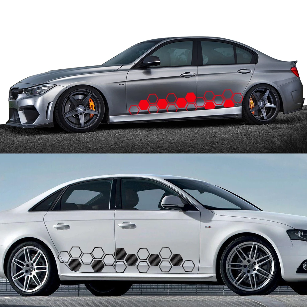 ملصقات سيارة على طراز خلية النحل ، شارات فينيل ، ملحقات ضبط السيارات ، باب جانبي ، نافذة ، تناسب الوفير ، جميع الموديلات ، تصنعها بنفسك ، 10 #2