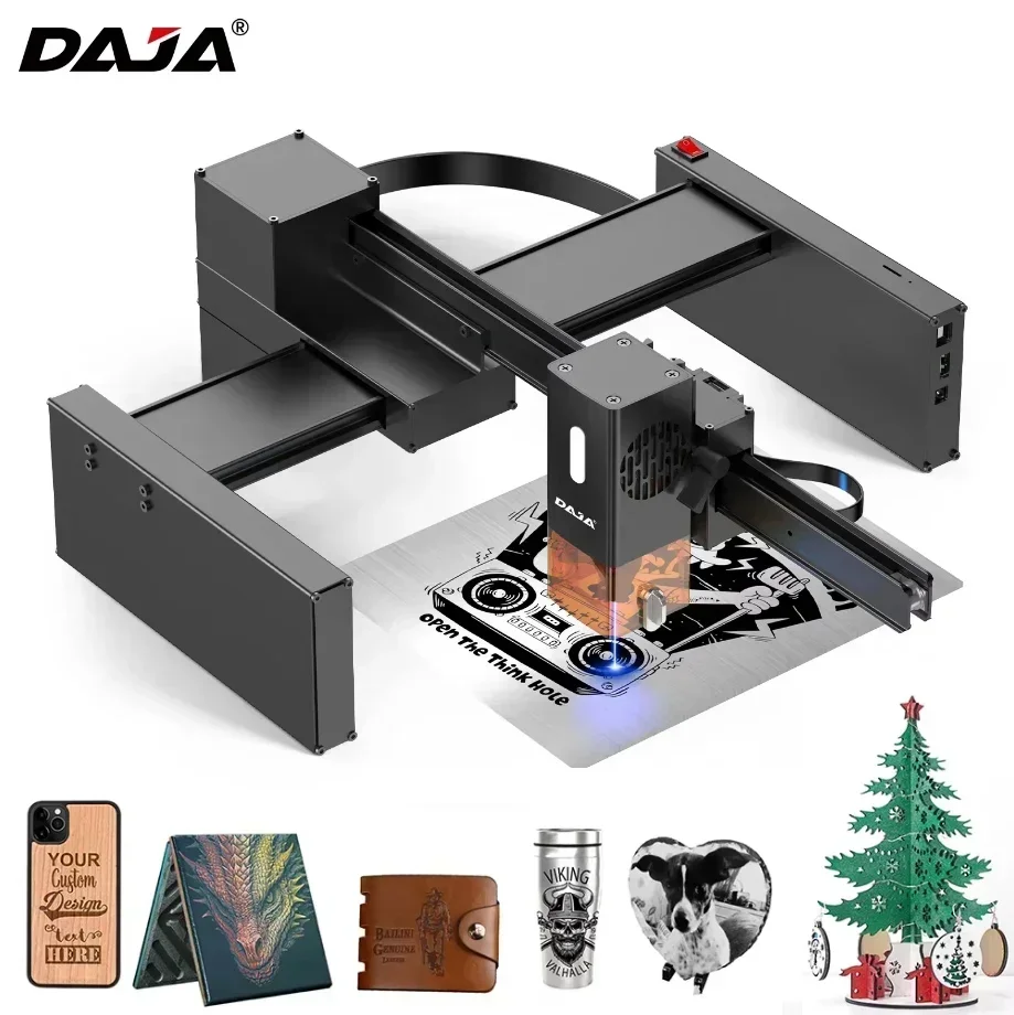 DAJA D2 PRO Incisore Laser CNC Macchina per incisione laser portatile per incidere Acciaio inossidabile Pelle Vetro Legno Macchina per carta Fai da