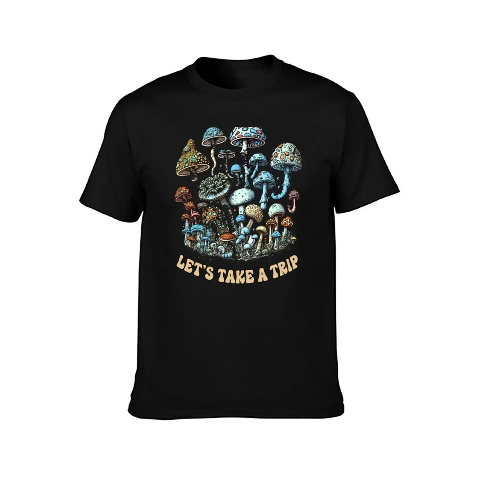 Let's Take A Trip - Shrooms T-Shirt Big and Tall Loose Fit T-Shirt