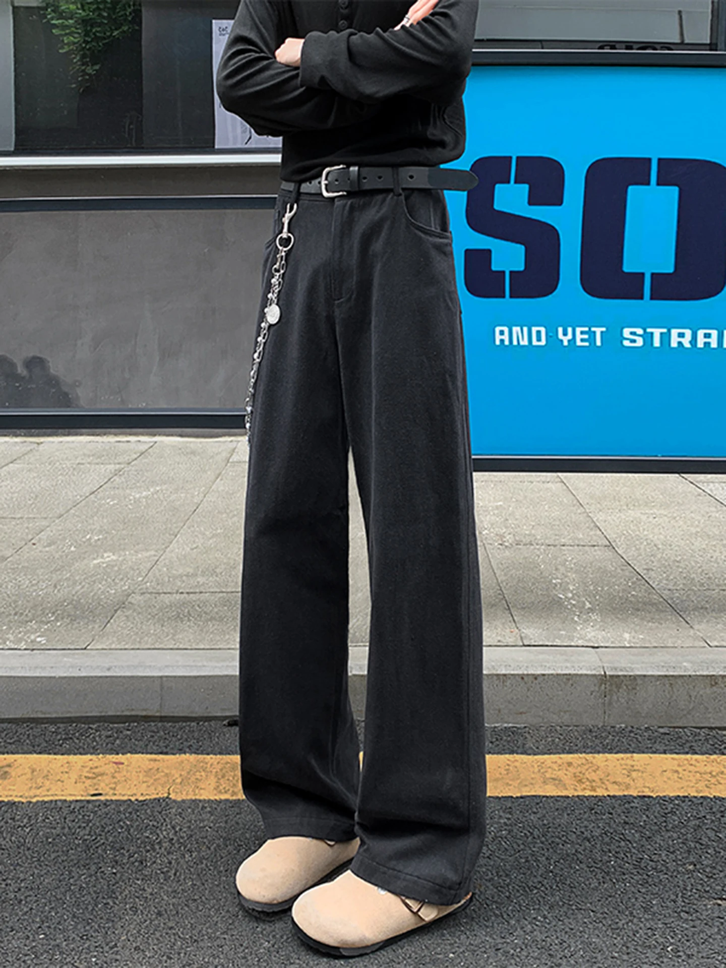 

Мужские джинсы American Sle Cleanfit, летние, прохладные, прямые, в стиле High Street, облегающие, свободные, длинные брюки, повседневные, дышащие
