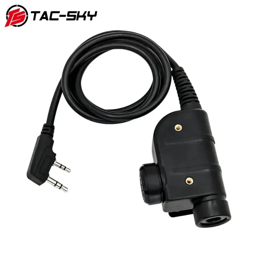 TS TAC-SKY Tactical Headphone Accessory Military PTT Ken Plug Silynx U94 PTT for Baofeng UV5R UV82 Walkie Talkie