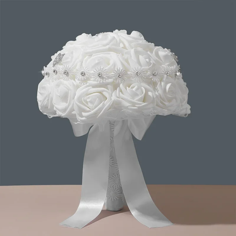 

Beautiful Wedding Bouquet Bridal Bridesmaid Flower wedding bouquet artificial flower bouquet white bridal bouquets Barber stuff