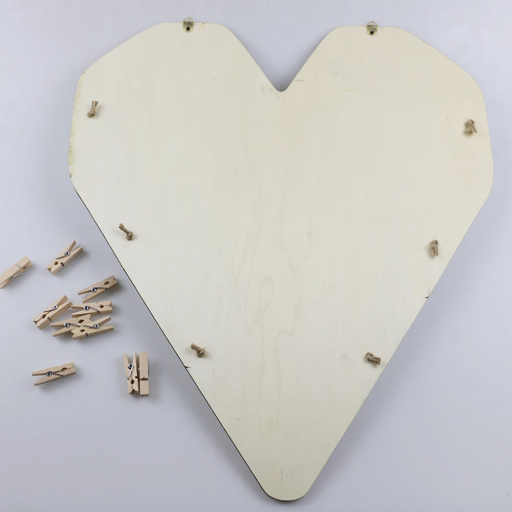 

Rustic Wooden Photo Holder Clip Wall Hanging Ornament Farmhouse Wall Decor Wedding Housewarming Gift Photo Display Sign For