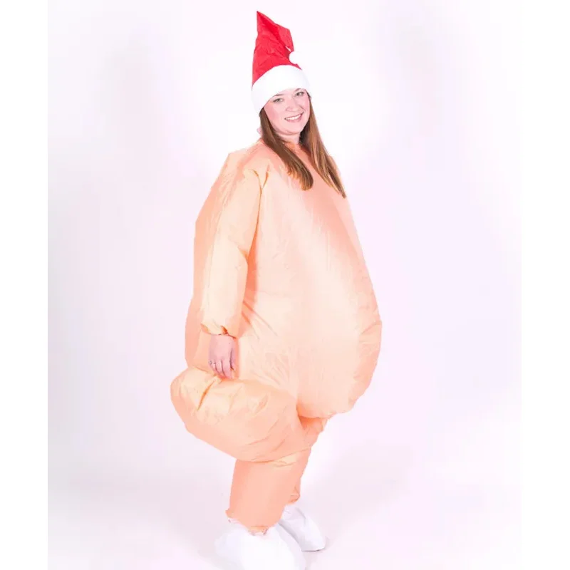 Disfraz inflable de pavo asado, pollo de Halloween para adultos, disfraz inflable de Navidad, mascota, disfraz de Cosplay, ropa