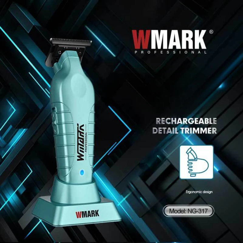 

WMARK NG-317 триммер для волос с нулевым зазором DLC лезвие с базовым зарядным устройством профессиональная машинка для стрижки волос для мужчин финишная машина