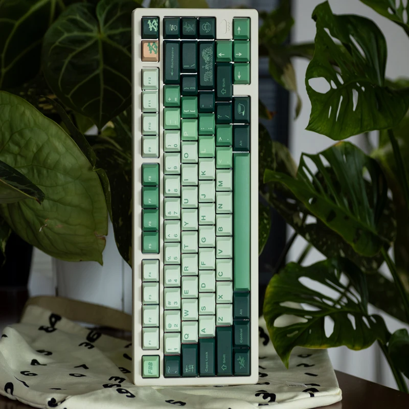 FBB Keycaps Dragon Well tea Customized  For Mechanical Keyboard Cherry ProfileGaming And Office Accessories 1.7mm Thickness