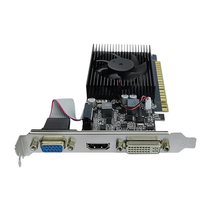 GT210 1GB DDR3 64Bit Kartu Grafis PCIE 2.0 40nm GPU -Kompatibel+VGA+DVI Kartu Video Desktop-A14G