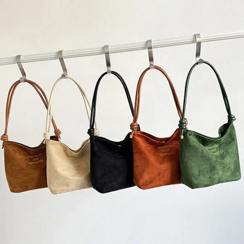 Fashion Soft PU Leather Shoulder Bag Large Capacity Commuting Bucket Bag Underarm Bags Women Female