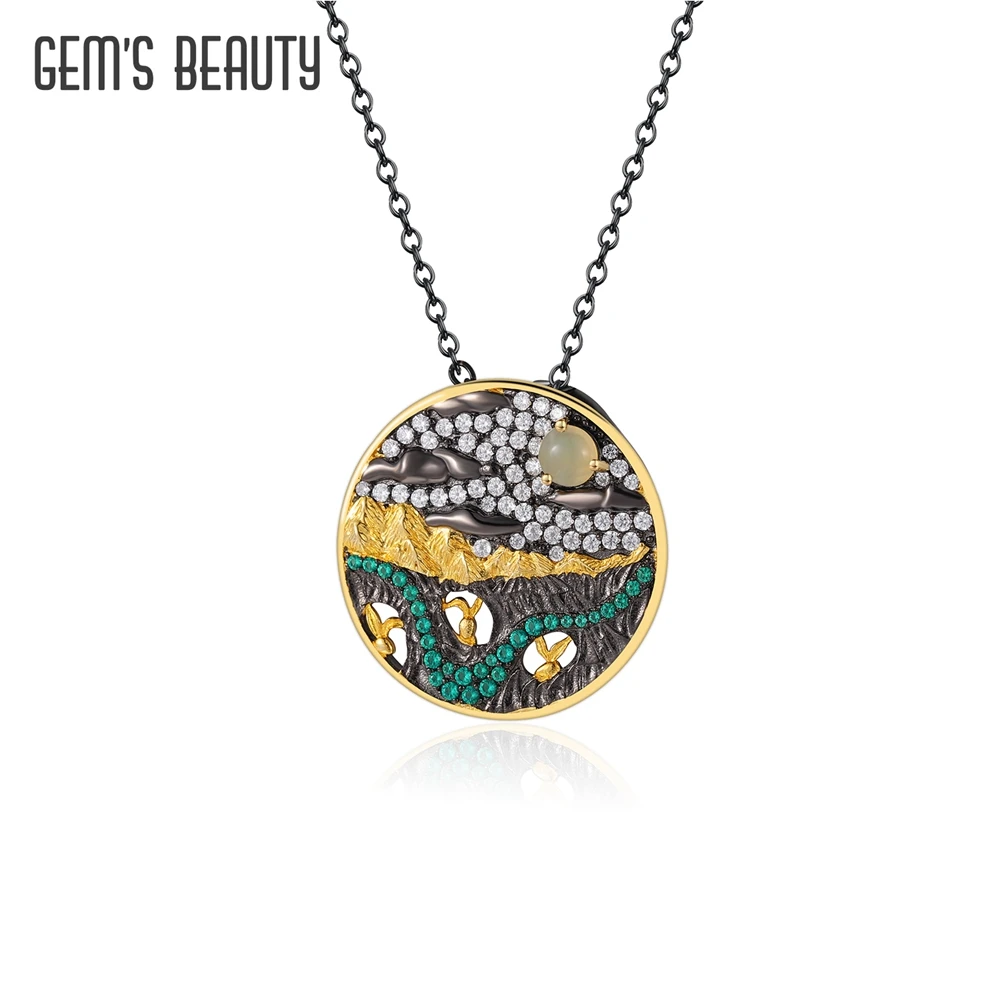 

Женский кулон из серебра 925 пробы, с цепочкой 45 см