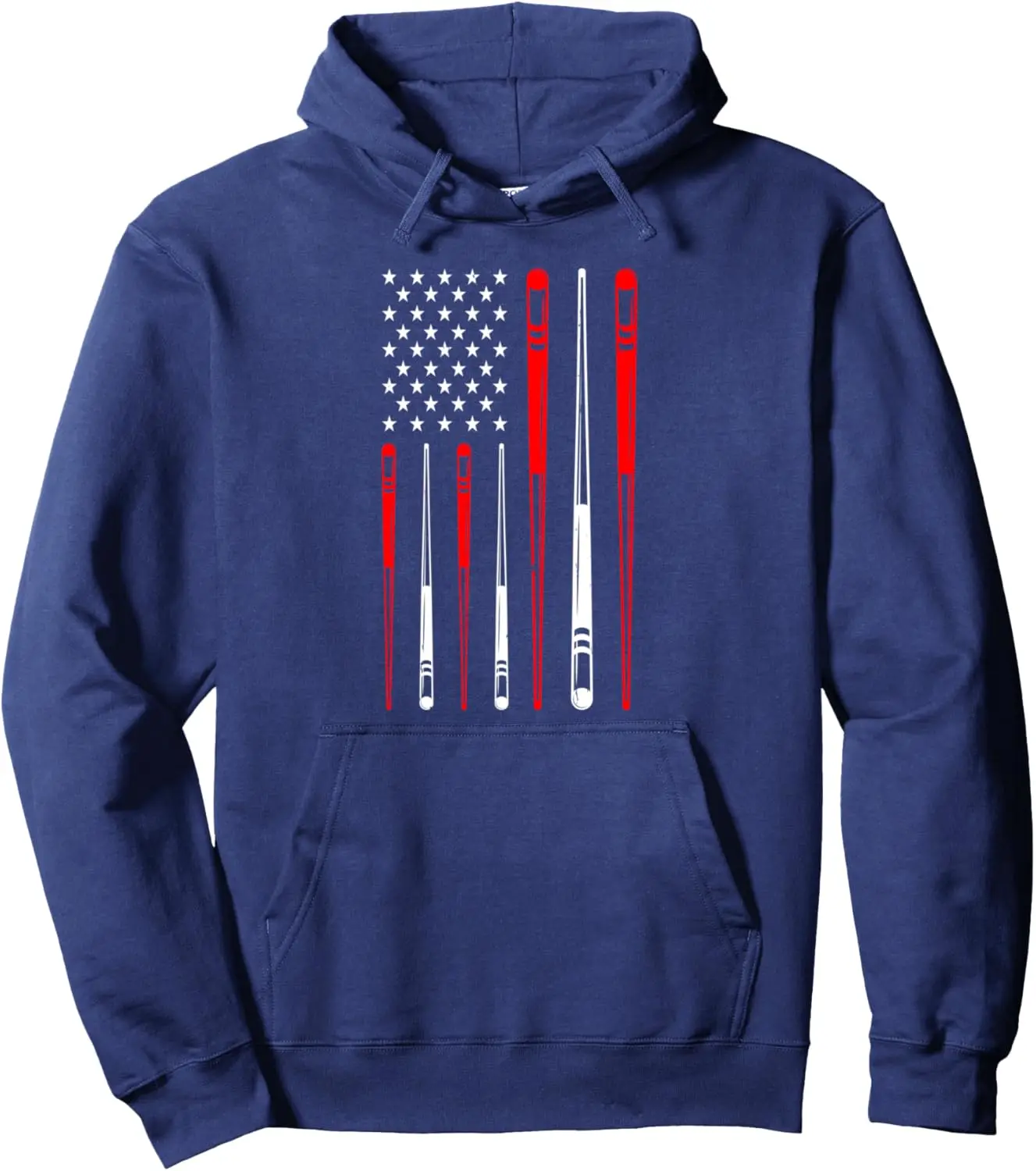 American Flag Pool Billiard Stick Design Pullover Unisex Autumn Streetwear Tops Print on Demand Hoodies Women Men Clothing