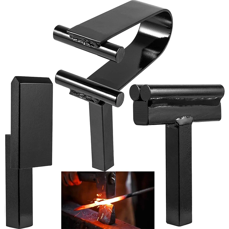 

3pcs Blacksmith Anvil Forge Hardy Tool 3/4" Hot Cut Creasing Stake Spring Fuller set