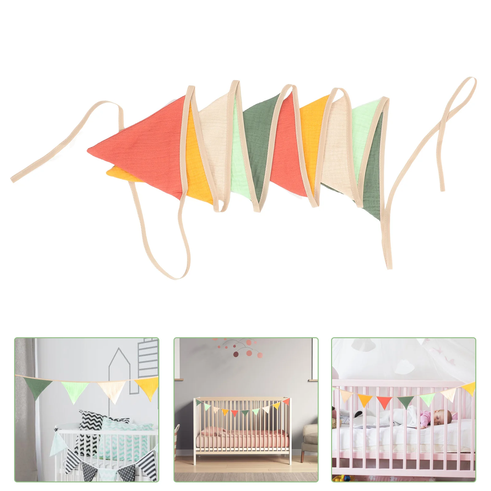 

Colorful Cotton Bunting Party Bunting Banner Banner Hanging Party Decor Wedding Birthday Festival Carnival