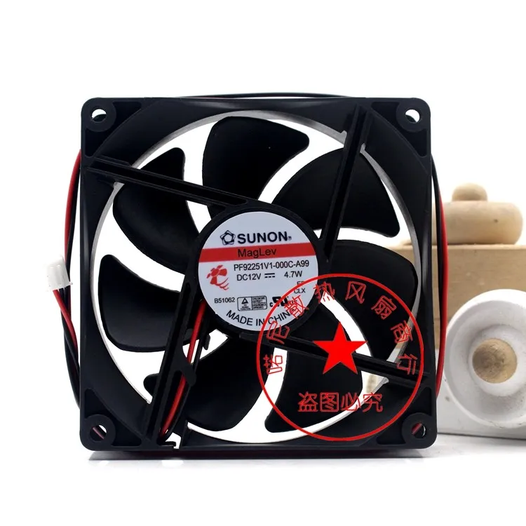 SUNON PF92251V1-000C-A99 DC 12V 4.7W 92x92x25mm 2-Wire Server Cooling Fan