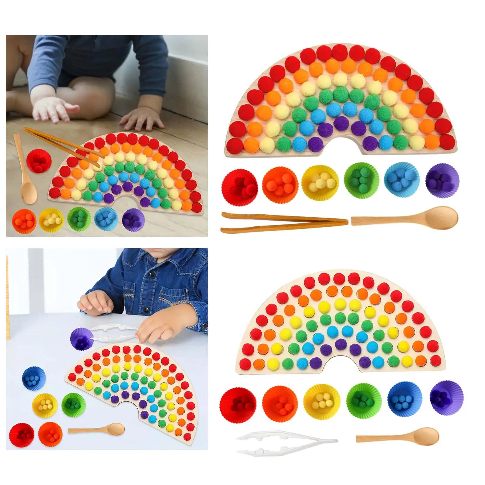 Holz Peg Board Bead Spiel Farbsortierer Spielzeug Montessori Spielzeug für Kinder Baby