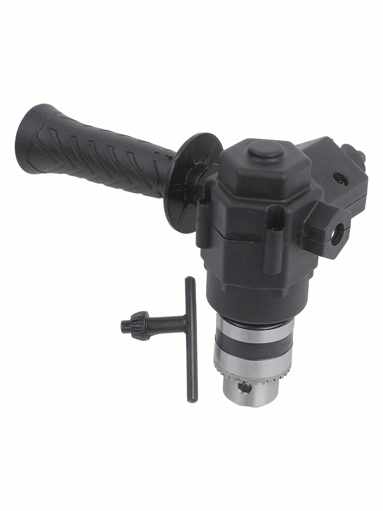 90 Degree Right Angle Drill Adapter Three Jaw Chuck Corner Bend Extension For Tight Space Drilling Tool With Steel Handle Set