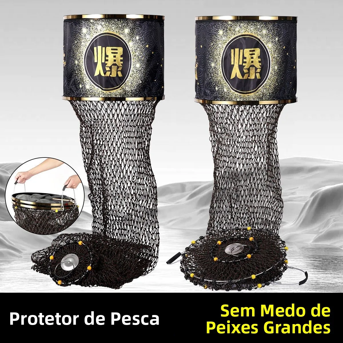 new-quick-dry-black-gold-reinforced-ring-polyethylene-woven-fish-protector-net-pocket-for-black-pit-fishing-gear
