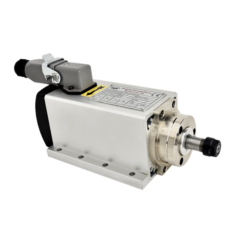 220V CNC Square Spindle Motor 1.5KW 800W Air Cooled Motor with Plug/Cable Box Version for DIY Cnc Milling Machine Tool