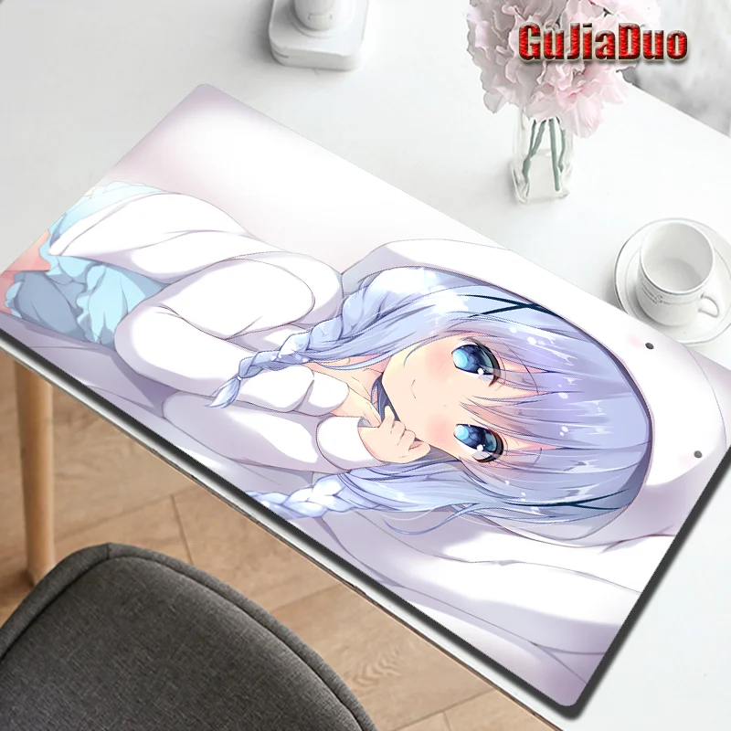 GuJiaDuo Mange Cute Lori Mouse Pad Computer Table Pad Gaming Hoom Accessories Kawaii XL Gamer Anime Mousepad Pc Cushion Desk Mat