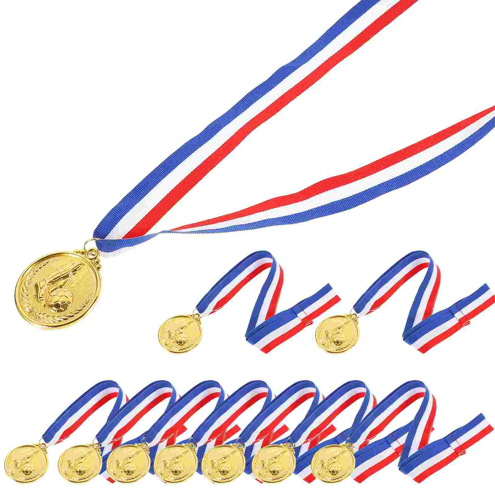 

12 Pcs Football Cup First Place Medal Place Medals Gift Game for Reward Awards Zinc Alloy Soccer Acknowledgement