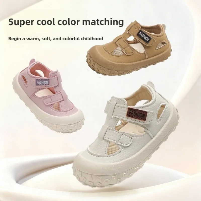 2026 Summer Baby Girls Boys Sandals Comfortable Infant Toddler Shoes Children Shoes Anti-collision Soft Sole Kids Beach Sandals