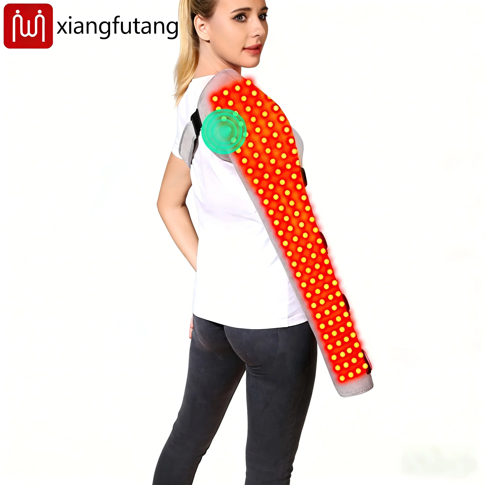 

Red Light Heating Arm Protector with Shoulder Massager – Relieves Arm Pain, Numbness Promotes Muscle Relaxation warm