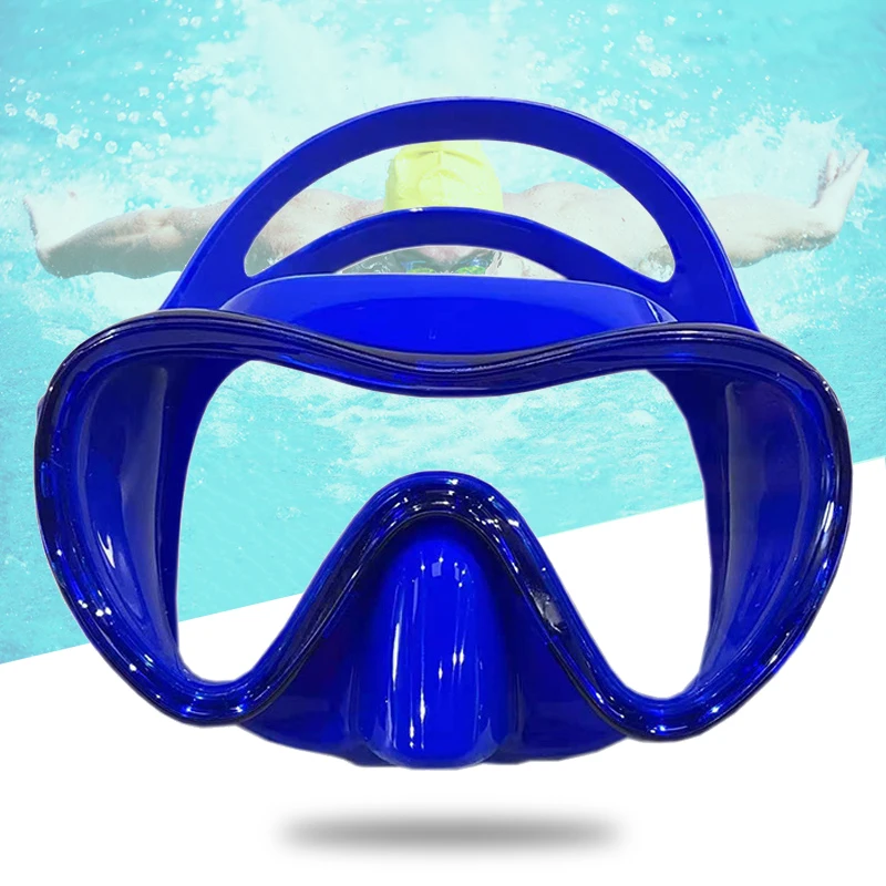 Large Frame Swimming Goggles Adult Diving Mask Snorkeling Glasses Anti-Fog Clear Lens Silicone Water Sport Eyewear