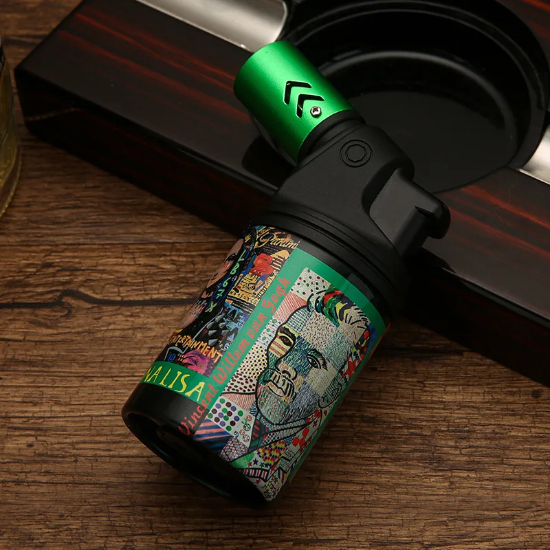 HONEST cigar lighter premium men starter cool windproof Torch lighter tools festival gifts camping equipment smoking accessories