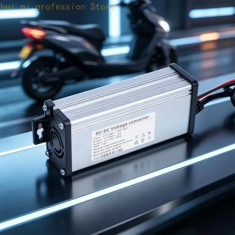 3-poliges Eingangsnetzteil für die Verkabelung von Elektrorollern und Motorrädern, 36 V bis 96 V Eingang, 12 V 20 A Ausgang – Detail 4