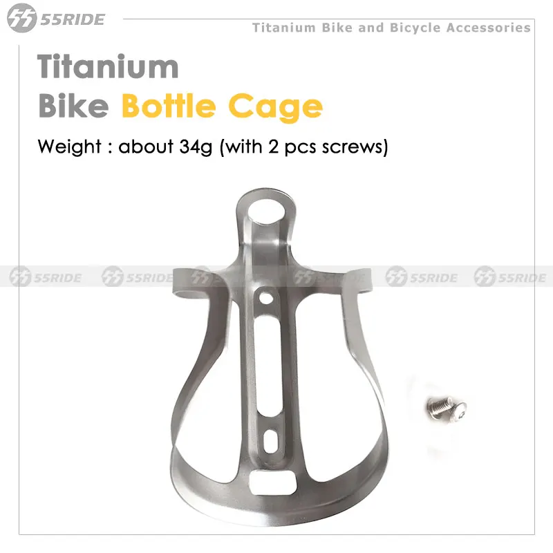 

Titanium Alloy Water Bottle Cage for Bicycle, Cup Holder for MTB Road Bike, Cycling Bottles Stands, about 34g with 2 pcs Screws