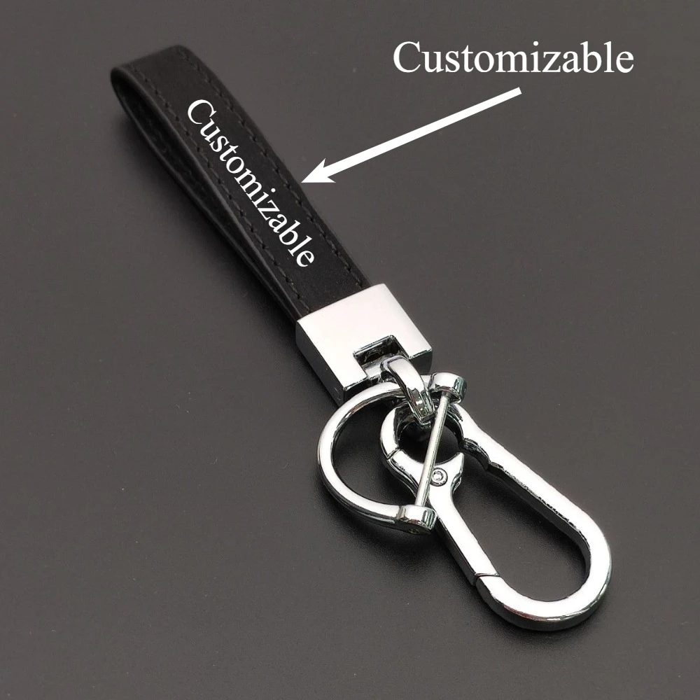 

Customization Keychain Solid Color Convenient Leather Car Key Pendant Genuine Gift Wholesale Minimalist Accessories Ornament