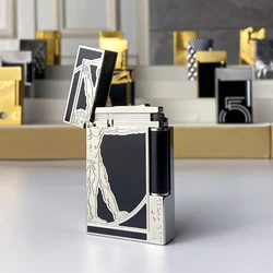 New commemorative edition single and double flame luxury lighter Ping Sound natural paint cigarette smoking butane lighter 18065