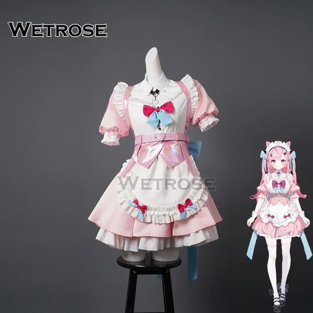 【Wetrose】 Yuuki Sakuna Cosplay Costume Pink Sakunada Familia SakuFami Minato Aqua New Hololive Holo Vtuber Wig Halloween Xmas