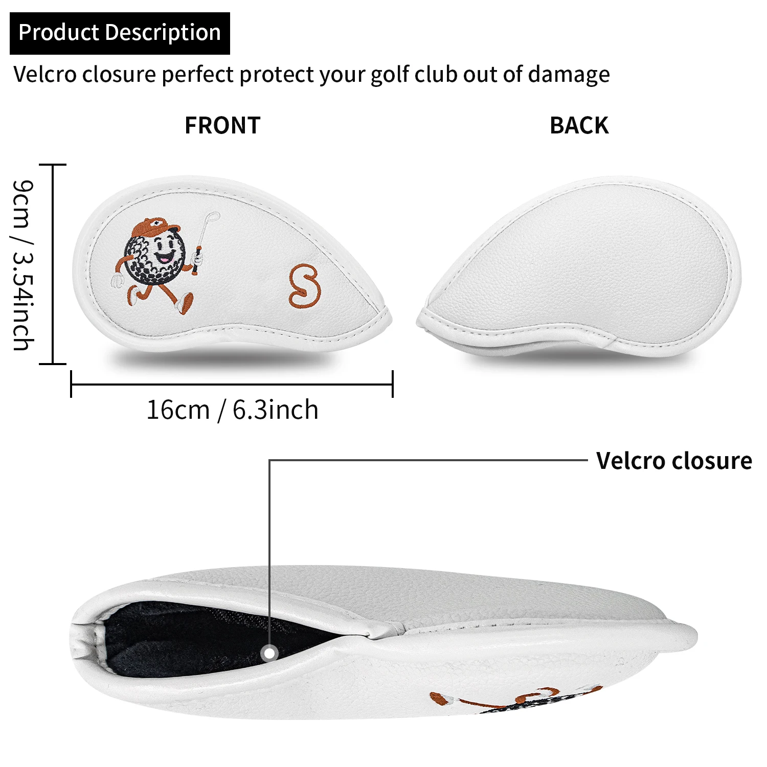 9pcs Golf Iron Rod Cover - PU Material, Dustproof and Anti Staining, Golf Club Cover with Numbered Iron Rod, Durable image 6