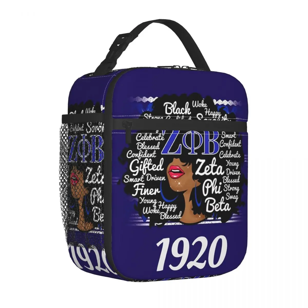 مخصص زيتا فاي بيتا الحرارية معزول حقيبة الغداء اليونانية رسالة قابلة لإعادة الاستخدام علب الاغذية للتخييم في الهواء الطلق تخزين الغذاء حمل الحقائب