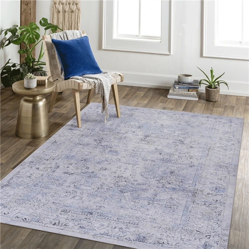 5x8 Area Rugs for Washable Rug, Low-Pile, Non-Slip, Non-Shedding, Foldable, Kid & Pet Friendly - Area Rugs for Living Room