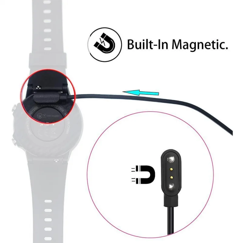 USB Children\'s Smart Watch Universal Magnetic Charging Cable 2 Pins Small Household Appliance Smart Bracelet Toy Charging Cable