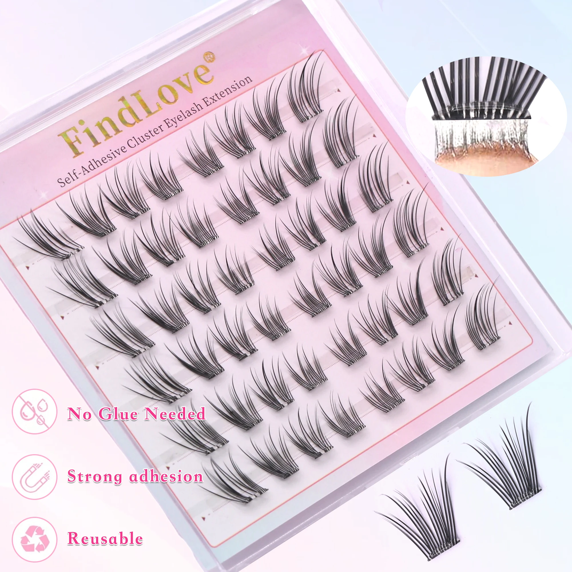 6 lignes cils pré-collés 10-12mm cils naturels doux et légers cils naturels porter aucune colle nécessaire outils de maquillage de cils